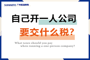 一人自己開公司要交什么稅？